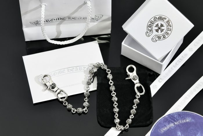 クロムハーツ CHROME HEARTS ケルテックボール 2クリップショート シルバーウォレットチェーン - 画像 (9)