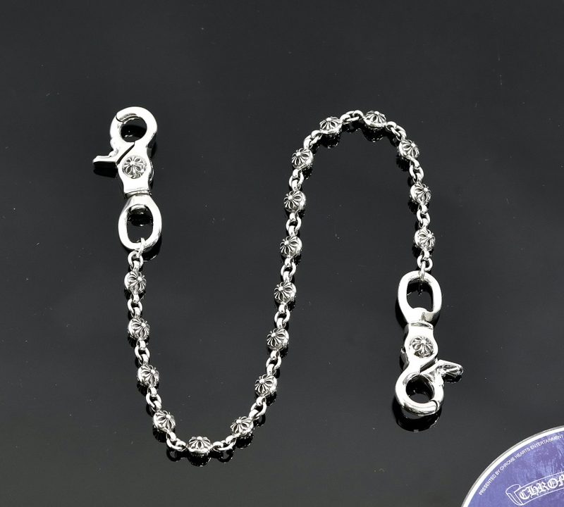 クロムハーツ CHROME HEARTS CHプラスボール 2クリップショート シルバーウォレットチェーン