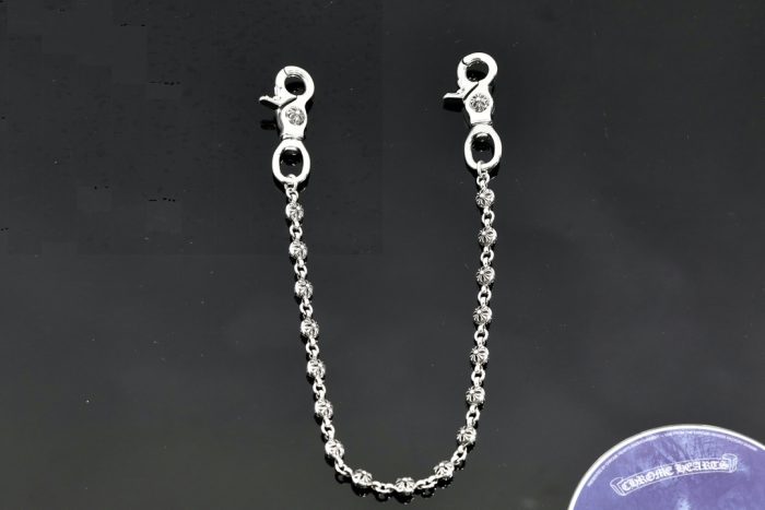 クロムハーツ CHROME HEARTS CHプラスボール 2クリップショート シルバーウォレットチェーン - 画像 (4)