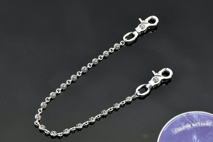クロムハーツ CHROME HEARTS CHプラスボール 2クリップショート シルバーウォレットチェーン - 画像 (3)