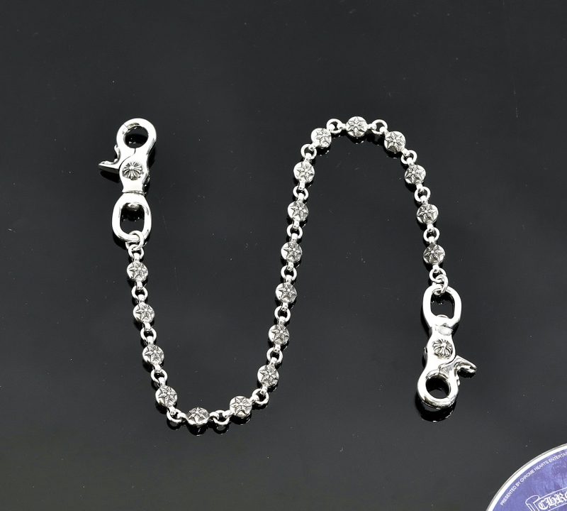 クロムハーツ CHROME HEARTS スターボール 2クリップショート シルバーウォレットチェーン