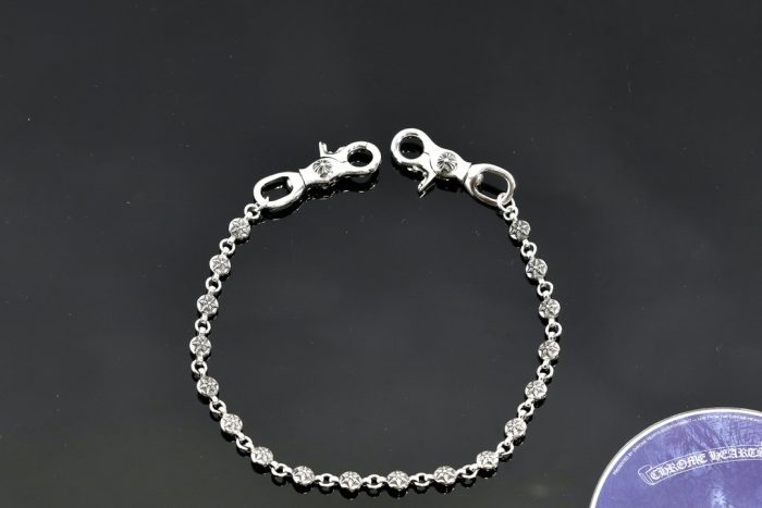 クロムハーツ CHROME HEARTS スターボール 2クリップショート シルバーウォレットチェーン - 画像 (4)