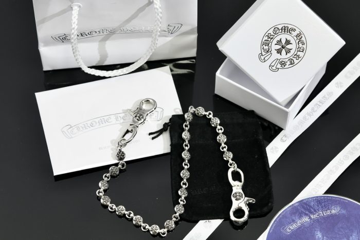 クロムハーツ CHROME HEARTS スターボール 2クリップショート シルバーウォレットチェーン - 画像 (9)