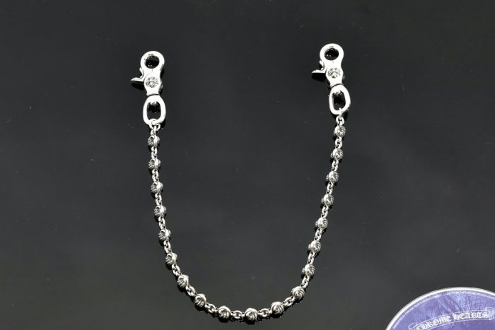 クロムハーツ CHROME HEARTS クローボール 2クリップショート シルバーウォレットチェーン - 画像 (3)