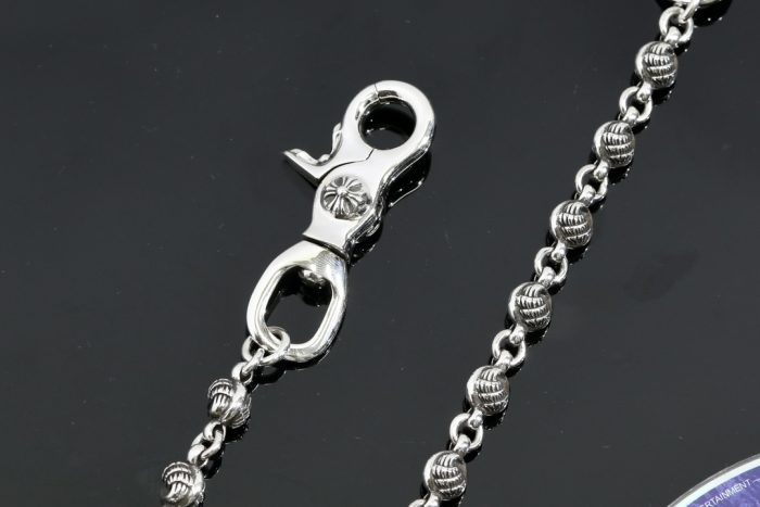 クロムハーツ CHROME HEARTS クローボール 2クリップショート シルバーウォレットチェーン - 画像 (7)