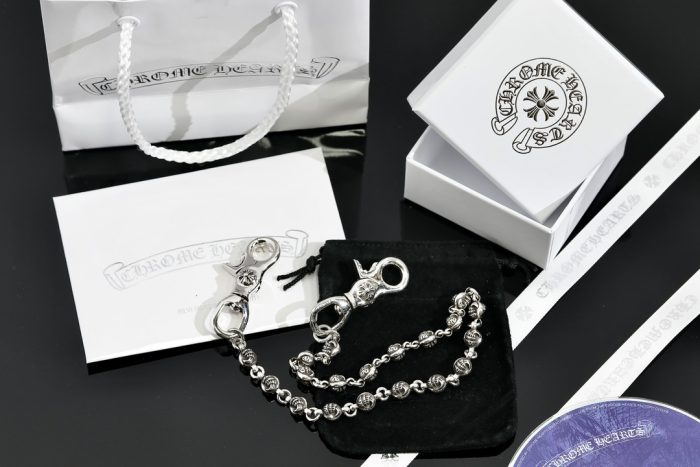 クロムハーツ CHROME HEARTS クローボール 2クリップショート シルバーウォレットチェーン - 画像 (9)