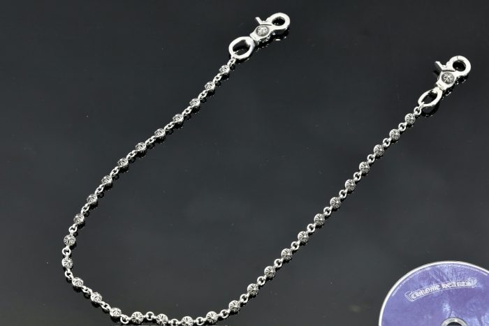 クロムハーツ CHROME HEARTS 31CHプラスボール 2クリップ ショートウォレットチェーン シルバー - 画像 (4)
