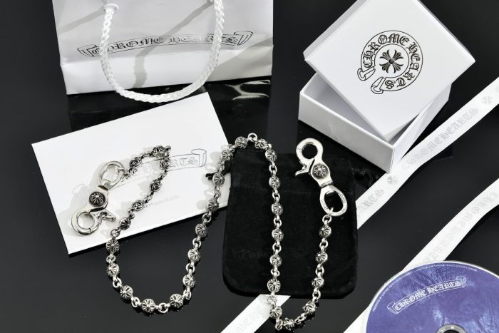 クロムハーツ CHROME HEARTS 31CHプラスボール 2クリップ ショートウォレットチェーン シルバー - 画像 (9)