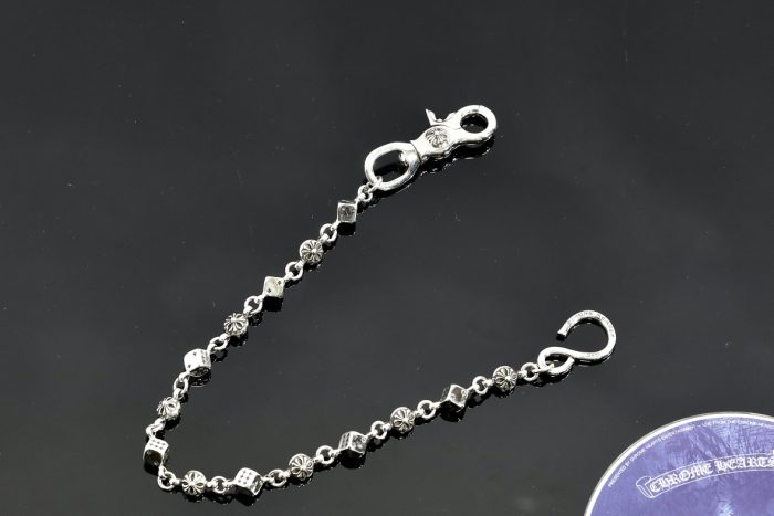 クロムハーツ Chrome Hearts ショートウォレットチェーン ダイス＆クロスボール シルバー 1クリップ - 画像 (3)