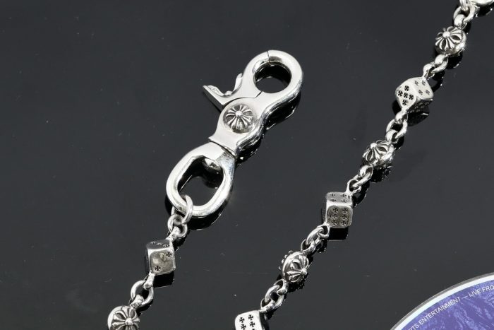 クロムハーツ Chrome Hearts ショートウォレットチェーン ダイス＆クロスボール シルバー 1クリップ - 画像 (7)