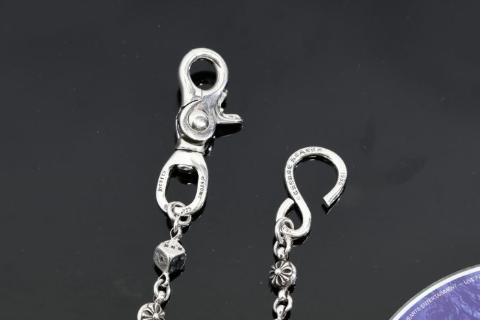クロムハーツ Chrome Hearts ショートウォレットチェーン ダイス＆クロスボール シルバー 1クリップ - 画像 (6)