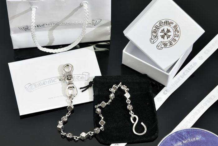 クロムハーツ Chrome Hearts ショートウォレットチェーン ダイス＆クロスボール シルバー 1クリップ - 画像 (9)
