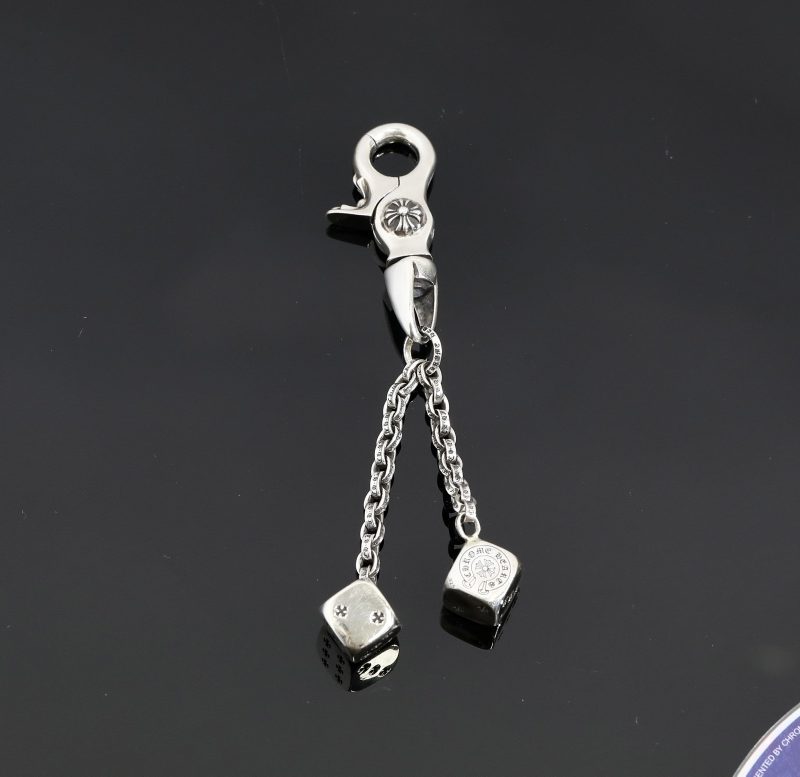 クロムハーツ Chrome Hearts DICE DBL ダブルダイス シルバー925 キーチェーン 高品質アクセサリー