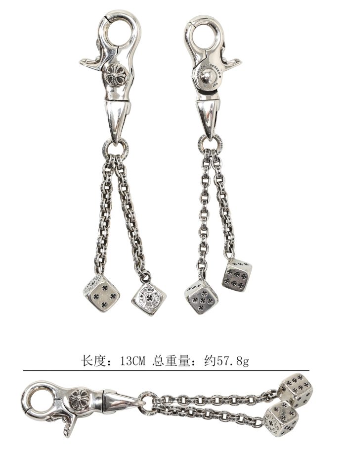 クロムハーツ Chrome Hearts DICE DBL ダブルダイス シルバー925 キーチェーン 高品質アクセサリー - 画像 (9)