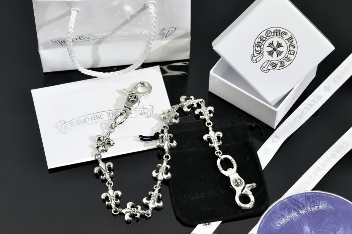 クロムハーツ Chrome Hearts BSフレアリンク 2クリップ ショートシルバーウォレットチェーン - 画像 (9)
