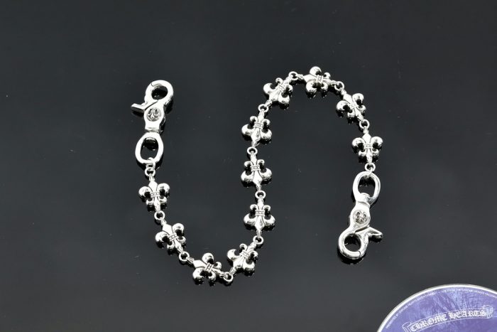 クロムハーツ Chrome Hearts BSフレアリンク 2クリップ ショートシルバーウォレットチェーン