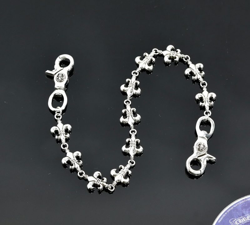 クロムハーツ Chrome Hearts BSフレアリンク 2クリップ ショートシルバーウォレットチェーン