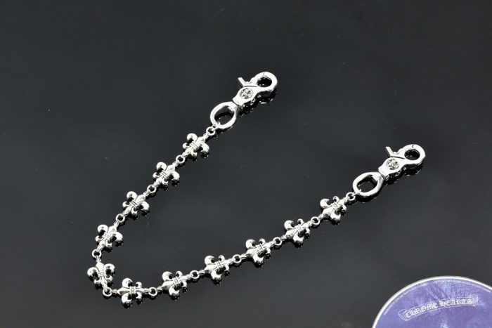 クロムハーツ Chrome Hearts BSフレアリンク 2クリップ ショートシルバーウォレットチェーン - 画像 (3)