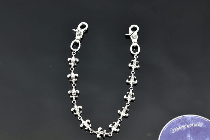 クロムハーツ Chrome Hearts BSフレアリンク 2クリップ ショートシルバーウォレットチェーン - 画像 (4)