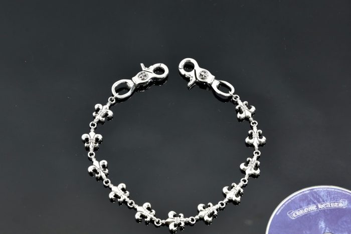 クロムハーツ Chrome Hearts BSフレアリンク 2クリップ ショートシルバーウォレットチェーン - 画像 (2)