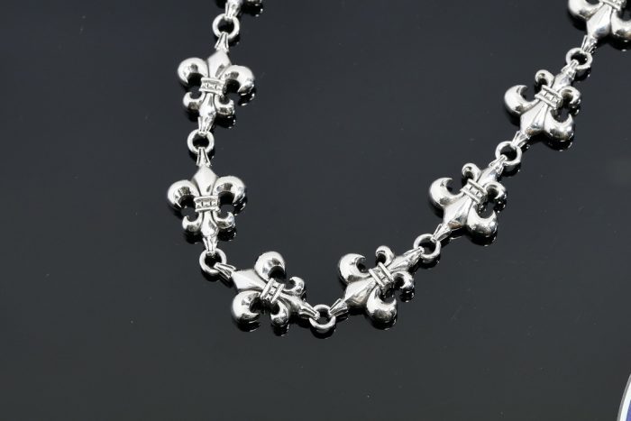 クロムハーツ Chrome Hearts BSフレアリンク 2クリップ ショートシルバーウォレットチェーン - 画像 (5)