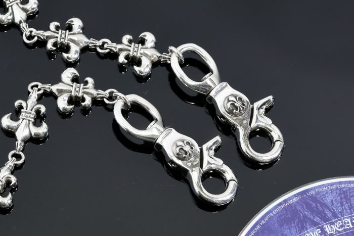 クロムハーツ Chrome Hearts BSフレアリンク 2クリップ ショートシルバーウォレットチェーン - 画像 (6)