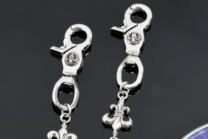クロムハーツ Chrome Hearts BSフレアリンク 2クリップ ショートシルバーウォレットチェーン - 画像 (7)