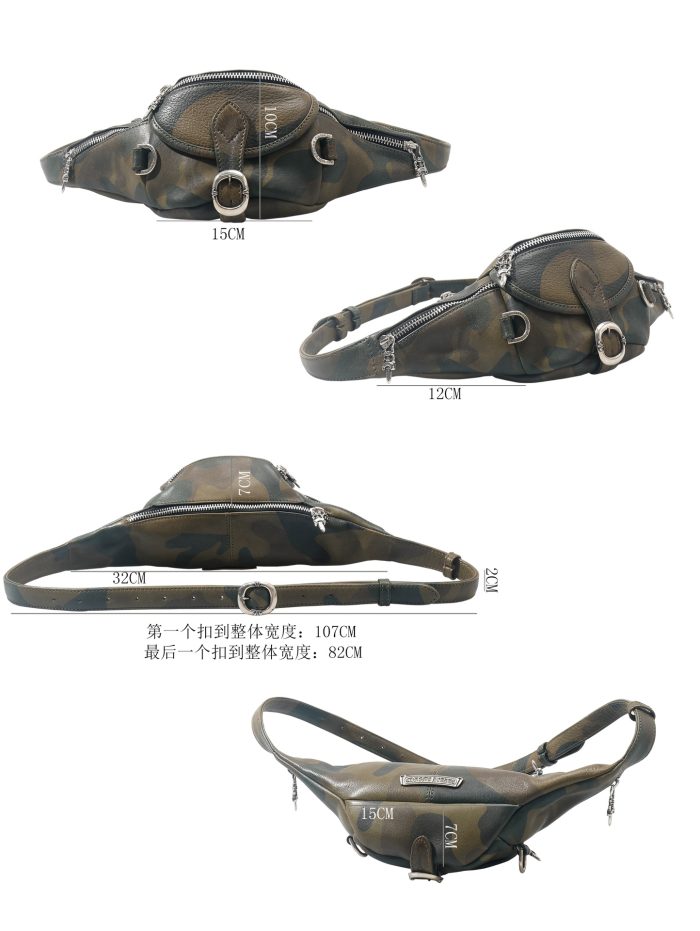 クロムハーツ SNAT PACK CAMO Mini スナットパック カモフラージュ柄レザーウエストバッグ ボディーバッグ シルバー925 - 画像 (8)