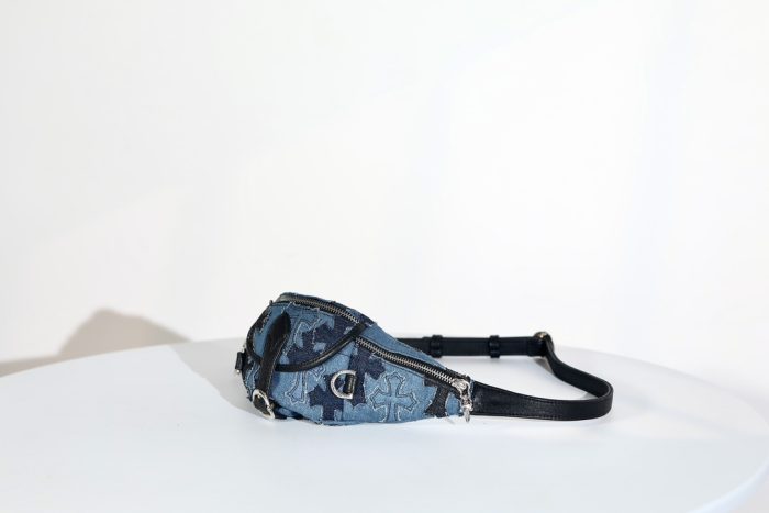 クロムハーツ Cowboy Patches Mini Snat Pack デニム×レザーロスパッチウエストバッグ - 画像 (3)