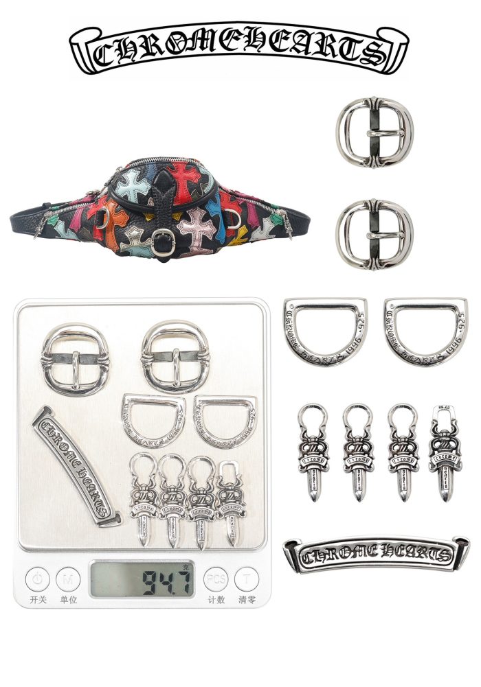 クロムハーツ Chrome Hearts SNAT PACK MULTI Mini スナットパック マルチクロスパッチレザーウエストバッグ ボディーバッグ - 画像 (7)