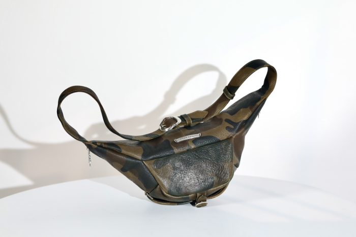 クロムハーツ SNAT PACK CAMO スナットパック カモフラージュ柄レザーウエストバッグ ボディーバッグ シルバー925 - 画像 (5)