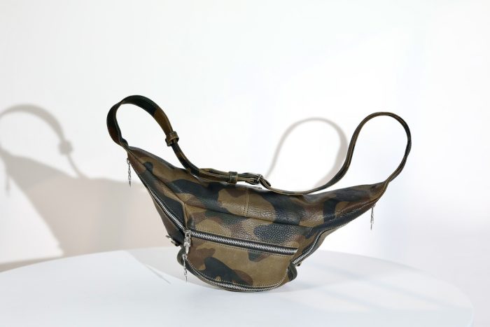 クロムハーツ SNAT PACK CAMO スナットパック カモフラージュ柄レザーウエストバッグ ボディーバッグ シルバー925 - 画像 (6)