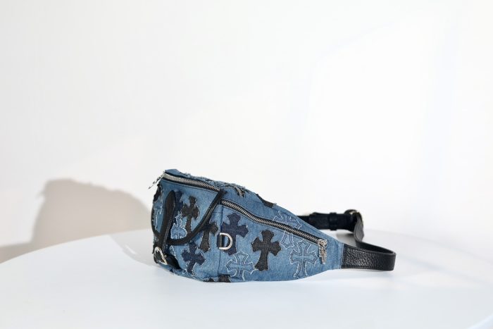 クロムハーツ Cowboy Patches Snat Pack デニム×レザーロスパッチウエストバッグ - 画像 (3)
