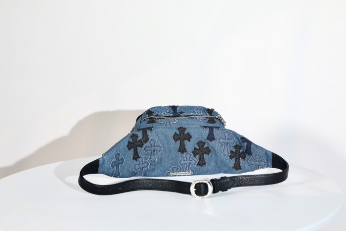 クロムハーツ Cowboy Patches Snat Pack デニム×レザーロスパッチウエストバッグ - 画像 (6)