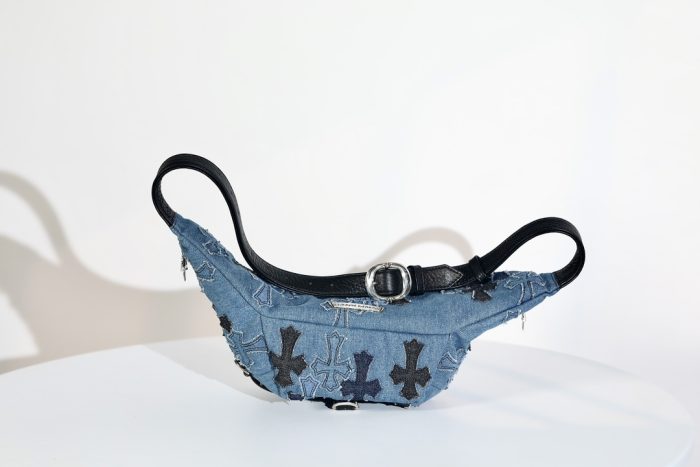 クロムハーツ Cowboy Patches Snat Pack デニム×レザーロスパッチウエストバッグ - 画像 (4)