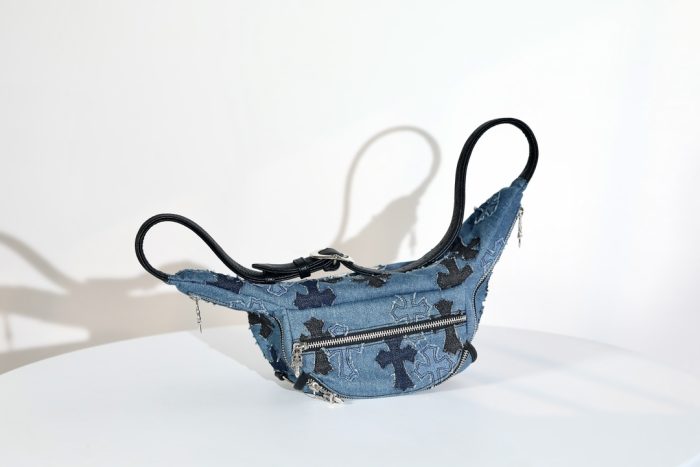 クロムハーツ Cowboy Patches Snat Pack デニム×レザーロスパッチウエストバッグ - 画像 (5)