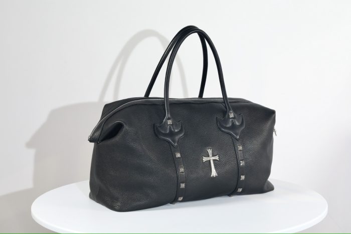 クロムハーツ Cross Duffle モニカ ラージサイズ ピラミッドスタッズ＆CHクロス レザーハンドバッグ - 画像 (4)