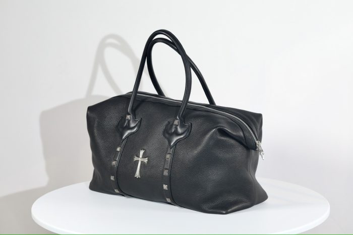 クロムハーツ Cross Duffle モニカ ラージサイズ ピラミッドスタッズ＆CHクロス レザーハンドバッグ - 画像 (5)