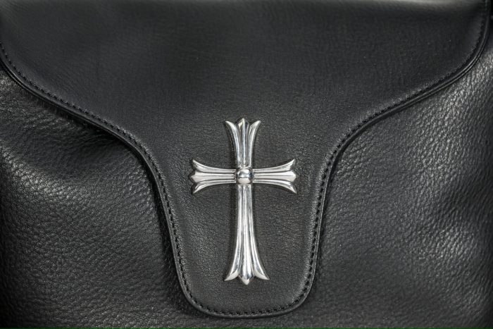 クロムハーツ CHROME HEARTS  Flap ラージクロス  レザー ブラック ショルダーバッグ - 画像 (5)