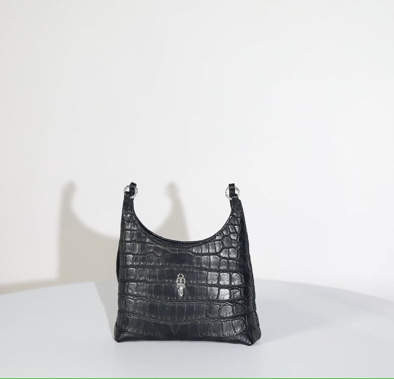 クロムハーツ CHROME HEARTS VIV クロコダイルレザー ブラック ダガー ミニショルダーバッグ