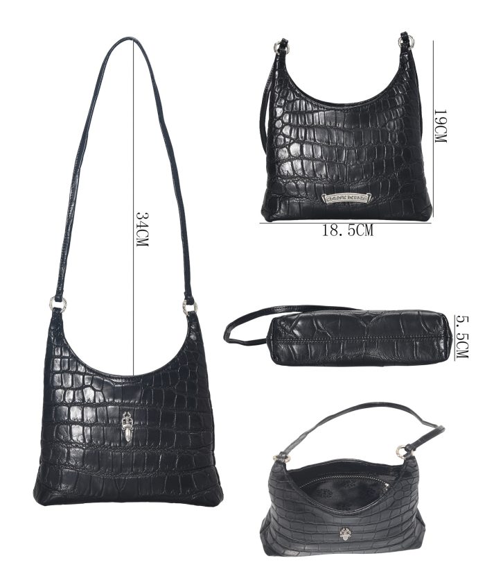 クロムハーツ CHROME HEARTS VIV  Mini クロコダイルレザー ブラック ダガー ミニショルダーバッグ - 画像 (8)