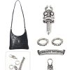 クロムハーツ CHROME HEARTS VIV  Mini クロコダイルレザー ブラック ダガー ミニショルダーバッグ - 画像 (7)