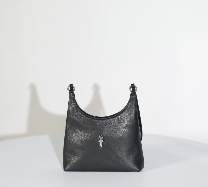 クロムハーツ CHROME HEARTS VIV レザー ブラック ダガー ミニショルダーバッグ