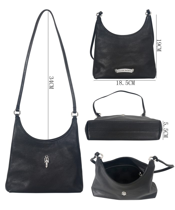クロムハーツ CHROME HEARTS VIV  Mini レザー ブラック ダガー ミニショルダーバッグ - 画像 (8)