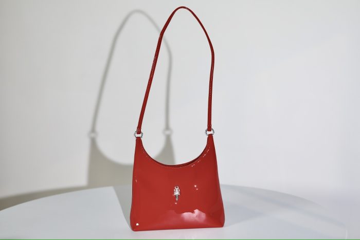 クロムハーツ CHROME HEARTS VIV  Mini パテントレザー レッド ダガー ミニショルダーバッグ - 画像 (2)