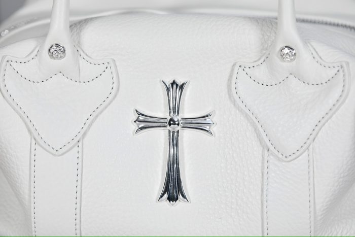 クロムハーツ MONICA BAG ホワイトレザー CHクロス装飾 ハンドバッグ シルバー925 - 画像 (11)