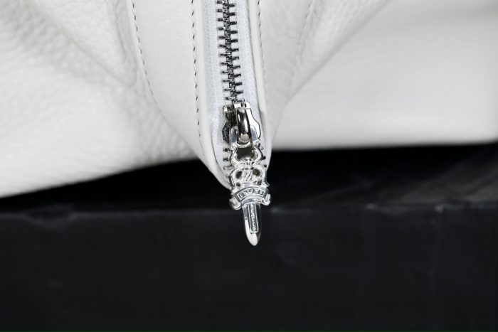 クロムハーツ MONICA BAG ホワイトレザー CHクロス装飾 ハンドバッグ シルバー925 - 画像 (8)