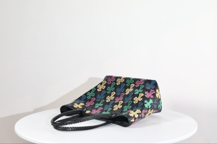 クロムハーツ CHROME HEARTS Tote フルセメタリー クロスパッチ FSトート マルチカラー×ブラック レザー バッグ - 画像 (5)