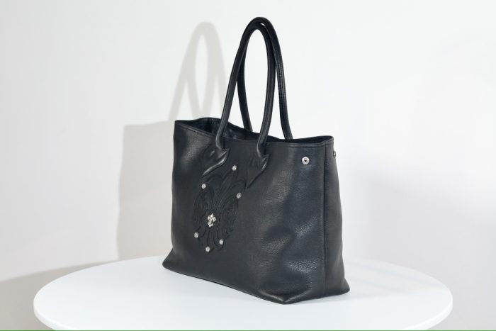 クロムハーツ CHROME HEARTS Tote BSフレア ブラックレザートートバッグ シルバー925金具 - 画像 (3)