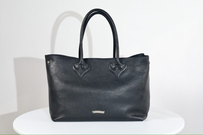 クロムハーツ CHROME HEARTS Tote BSフレア ブラックレザートートバッグ シルバー925金具 - 画像 (2)